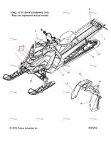 Наклейка капот TOP RMK Polaris 800 AXYS Pro RMK LE 155 (2017) (7181826)