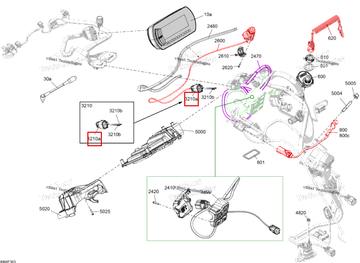 Разъём Molex гнездовой 8 гнёзд Ski-Doo Expedition LE 900 ACE Turbo (2026) (515179228)