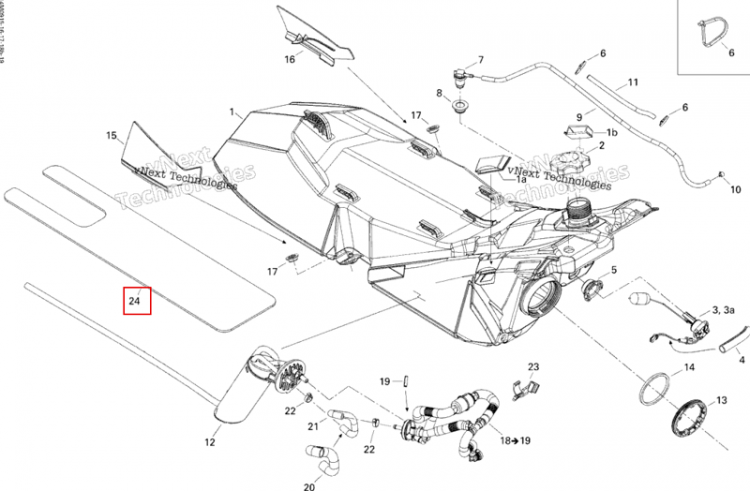 Insulating поролон Ski-Doo GTX LE 1200 4-TEC (2009) (513033409)