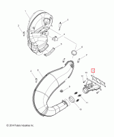 5813159 Прокладка выпускного коллектора AXYS Polaris GASKET, EXHAUST, 4 BOLT