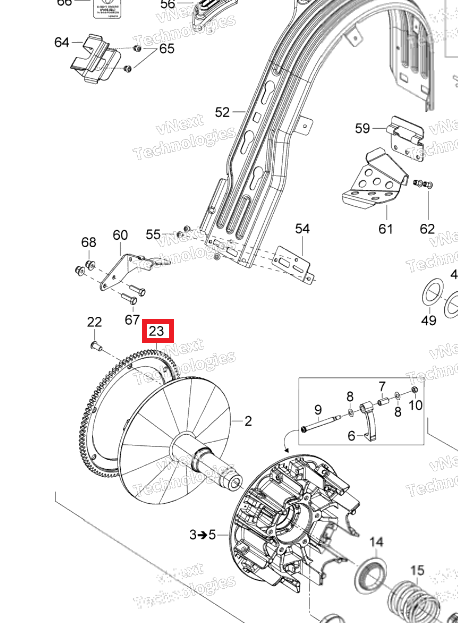 417225070 Венец вариатора 600HO Ski-Doo RING GEAR 417223042 417222829 417223738