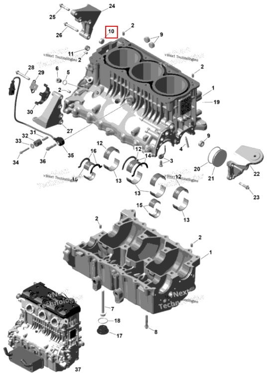 Винт Sea-Doo RXP 325 X (2026) (420441051)