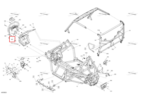 Can Am красный передний Tow крюк Can-Am 705210289