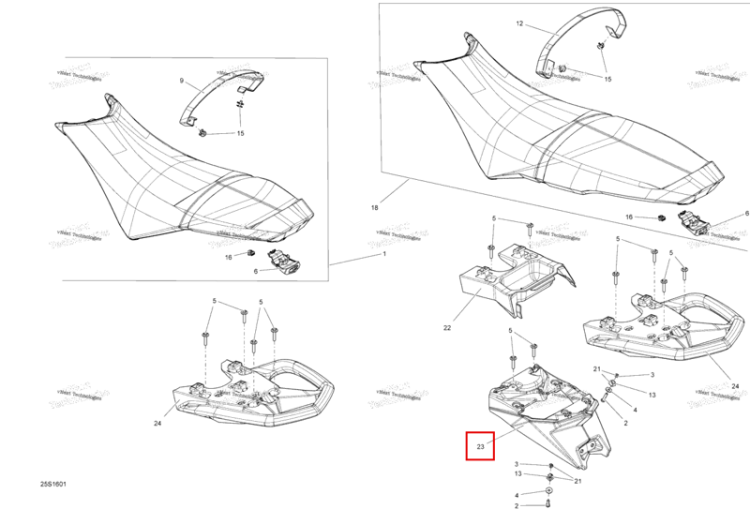 Ручка опора Sea-Doo Spark (2016) (291003556)