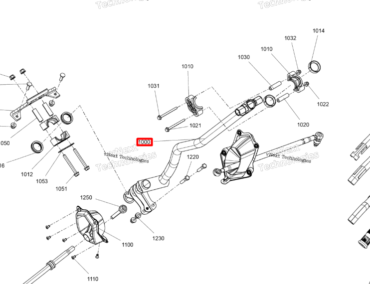 506153024 Вал рулевой Ski-Doo