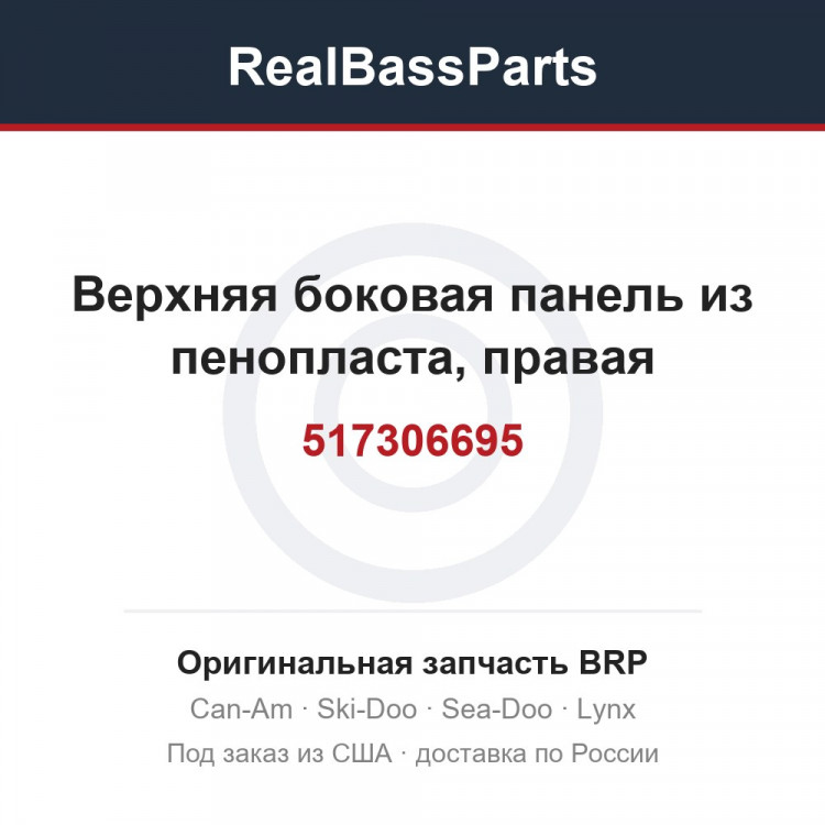 517306695 Верхняя боковая панель из пенопласта, правая