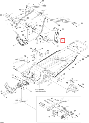 Верхний колонка опора Ski-Doo 518324209