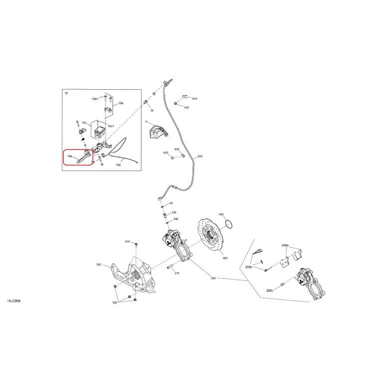 507032745 Ручка курок тормоза регулируемый для снегоходов Ski-Doo SUMMIT G5 507032745