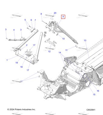 1026175 В сборе рама TUBULAR задний RMK