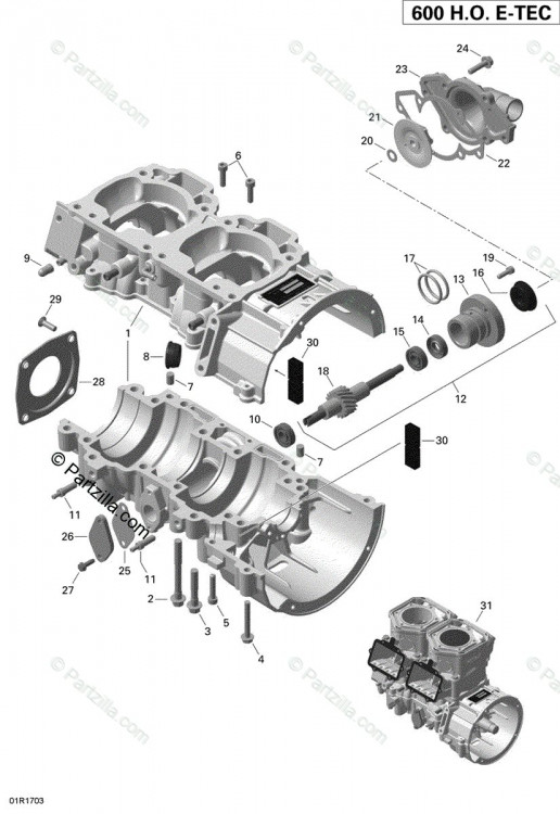 420059354 Короткий блок 593 HO ETEC