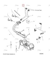 В сборе топливная магистраль обратный PFA CONV Polaris 800 AXYS Pro RMK LE 155 (2017) (2521355)