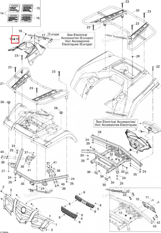 Dash панель зелёный включает 13 to 16, Laurentian зелёный Can-Am Outlander 400 XT (2008) (703500674)
