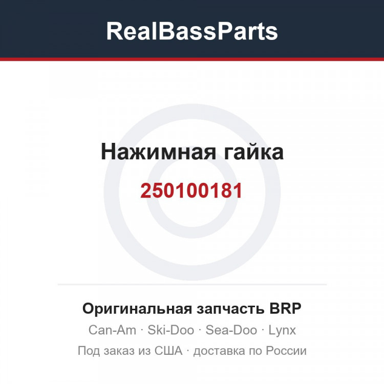 250100181 Нажимная гайка