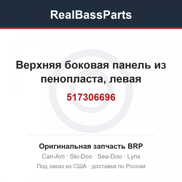 517306696 Верхняя боковая панель из пенопласта, левая