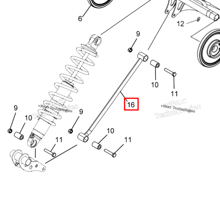 1543397-329 Тяга амортизатора Polaris