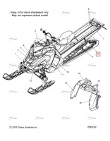 Наклейка тоннель 155 правый Polaris 800 AXYS Pro RMK LE 155 (2017) (7181828)