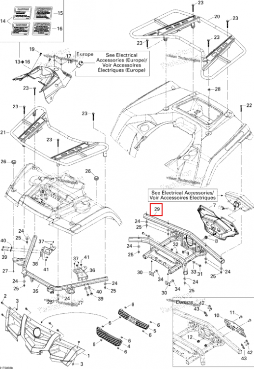 Опора Can-Am Outlander 400 XT (2008) (705002851)