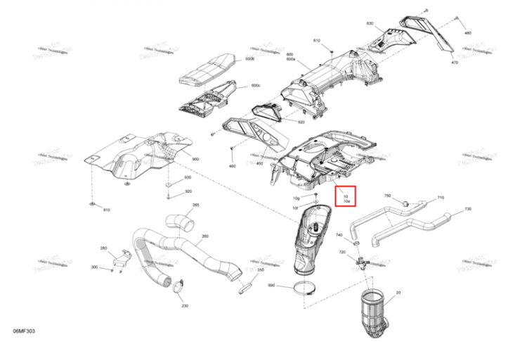 Литой многоцелевой пластина в сборе включает 10 to 10 g Ski-Doo Expedition LE 900 ACE Turbo (2026) (508001365)