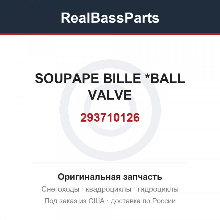 293710126 SOUPAPE BILLE  *BALL VALVE