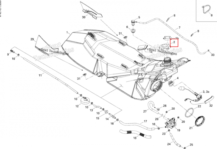 Топливный бак крышка Ski-Doo Summit X 800R Power T.E.K. (2009) (513033024)
