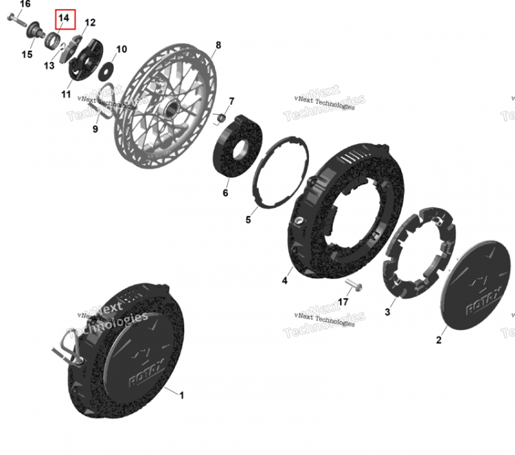 Компрессионный пружина DM23 25 D2 25 L16 Ski-Doo Summit X 850 E-TEC Turbo R (2026) (420238964)