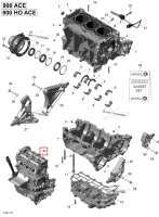 Длинный блок 903 Sea-Doo Spark 900 ACE (2018) (420090332)