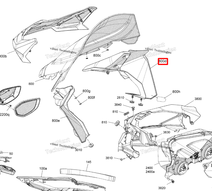 517306184 Дефлектор правый Ski-Doo 517306063