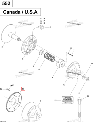 Коронная шестерня Ski-Doo 417222861