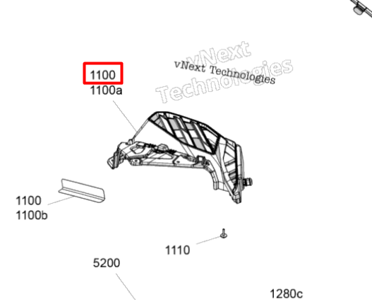 517308132 Решетка вентиляционная G5 ATMO Ski-Doo