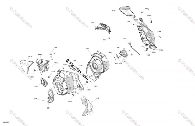 517308716 Сетка вариатора для снегоходов Ski-Doo SUMMIT G5 517308716