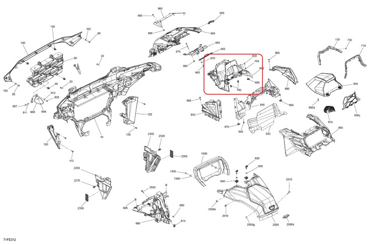 715010533 Опора основание для квадроциклов Can-Am OUTLANDER G3 XMR