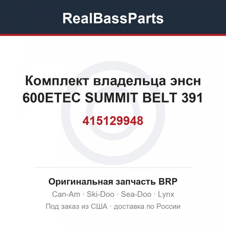 415129948 Комплект владельца энсн 600ETEC SUMMIT BELT 391