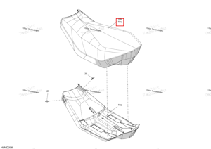 Водителя сиденье крышка Ski-Doo 510007787