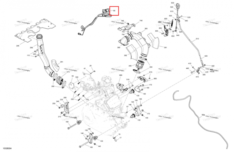 Дроссель ручка Can-Am Outlander 570 EFI XT (2022) (707002684)