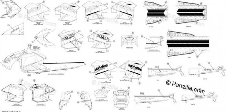 516006528 Нижняя боковая наклейка