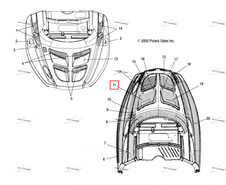 FOIL TAPE W / CUTOUT Polaris Widetrak LX (2006) (5811621)