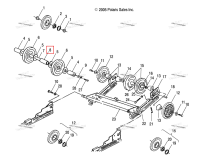 Проставка чёрный дюйм багажник Polaris Widetrak LX (2006) (5333020-067)
