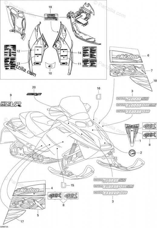 516003139 LH REAR LOWER DECAL