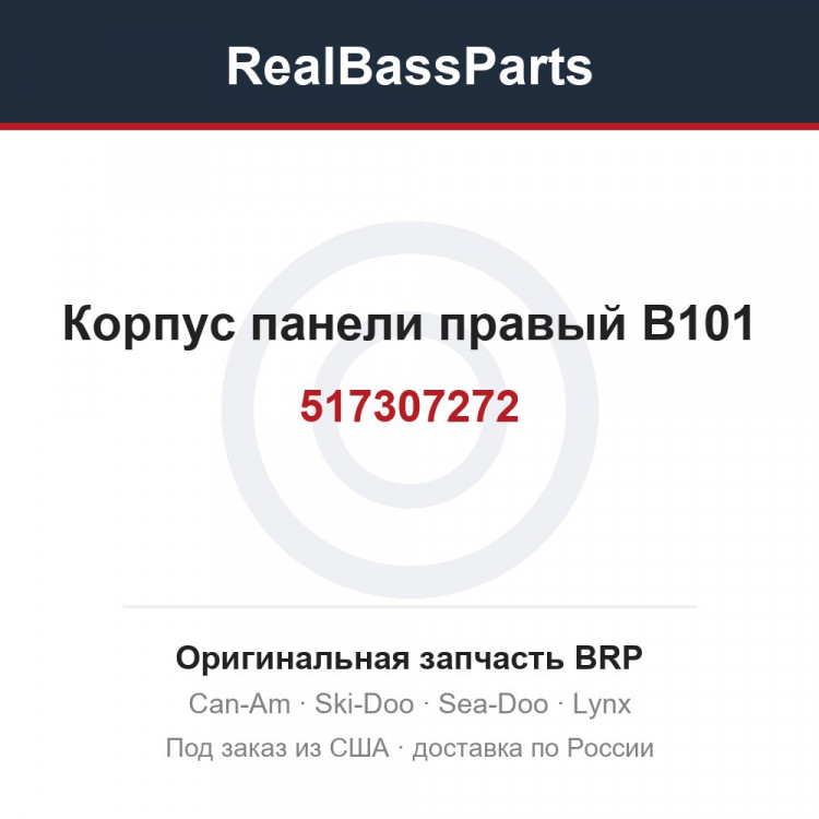 517307272 Корпус панели правый B101