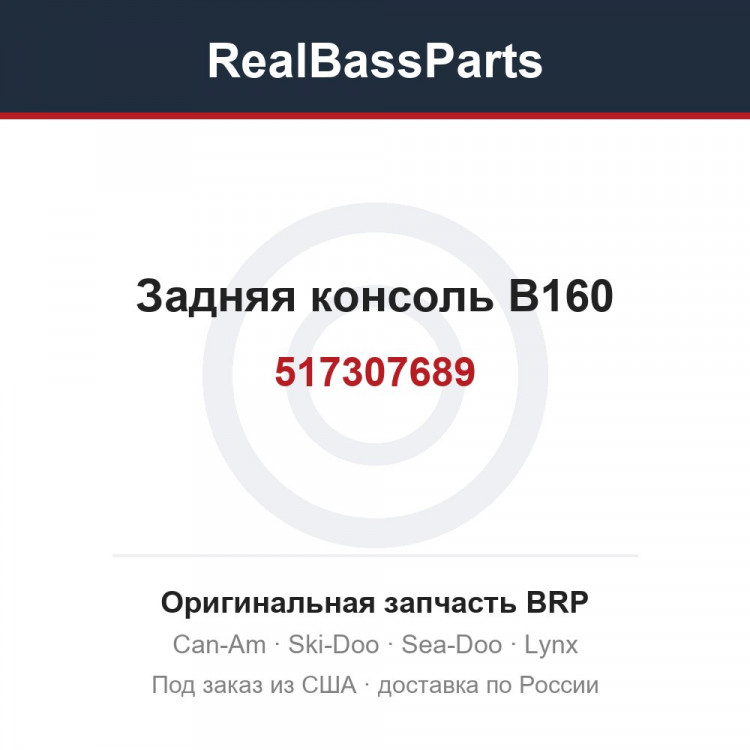 517307689 Задняя консоль B160