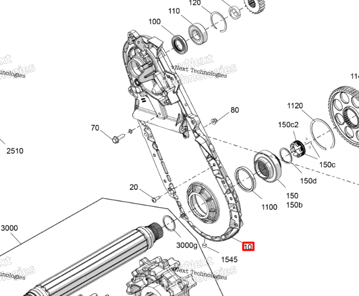 504154290 Корпус КПП G5 Ski-Doo 504154105