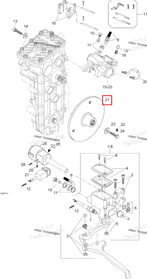 Тормоз Disk Ski-Doo 605354606