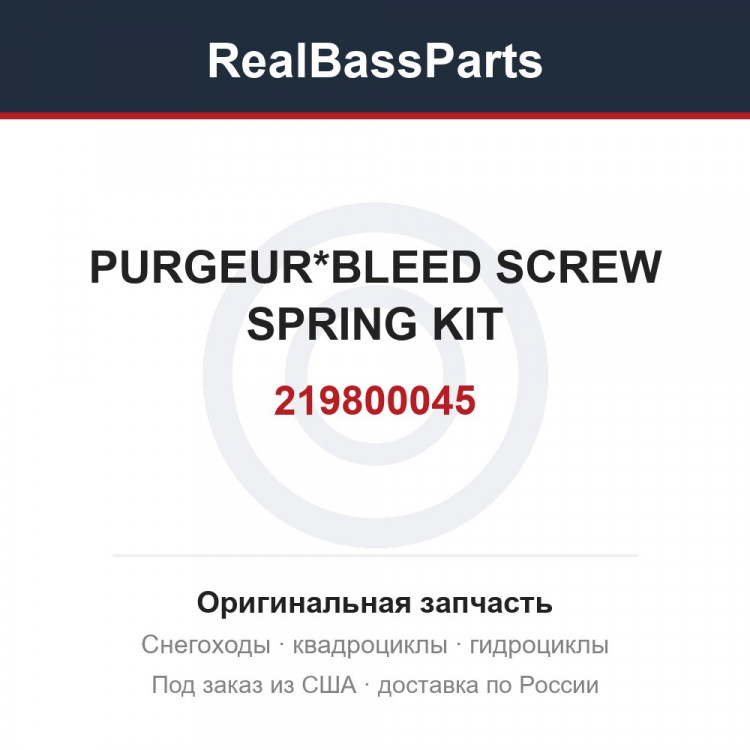 219800045 PURGEUR*BLEED SCREW SPRING KIT