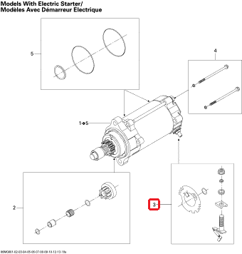 415129333 Ремкомплект электро стартера Ski-Doo, фото 4