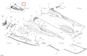 Глубокий чёрный шасси тоннель блок 146 b Ski-Doo 415130680