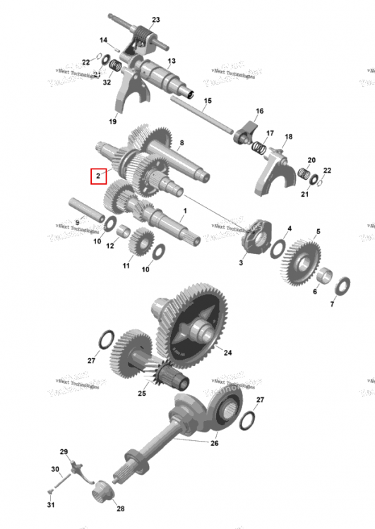 Основной вал включает no 2 6 Can-Am Maverick Turbo RR XRS (2026) (420637765)