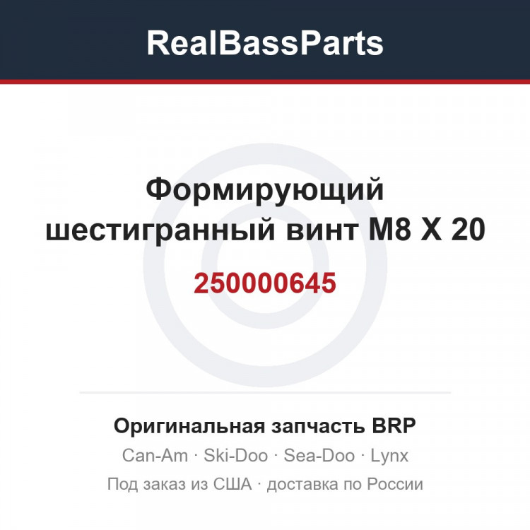 250000645 Формирующий шестигранный винт M8 X 20