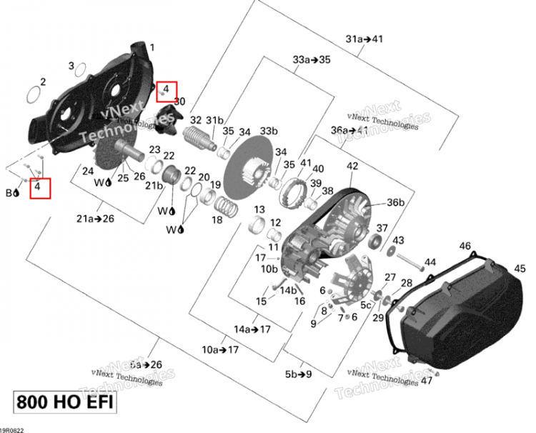 Гнездо головка винт M6 × 20 Can-Am Outlander MAX 800 XT (2008) (420940566)