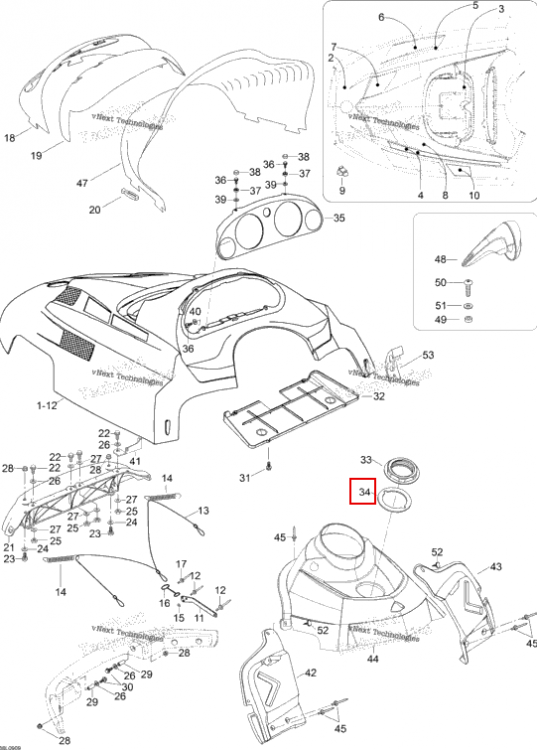 Прокладка Ski-Doo Expedition TUV V800 4-TEC (2009) (M5447116)