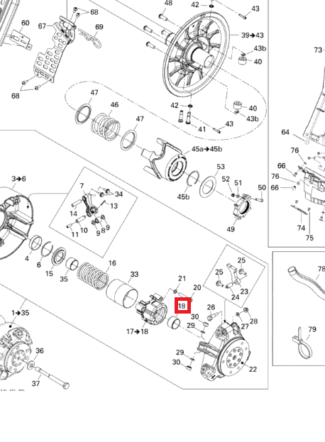 417009204 Втулка ведущего вариатора Ski-Doo BUSHING